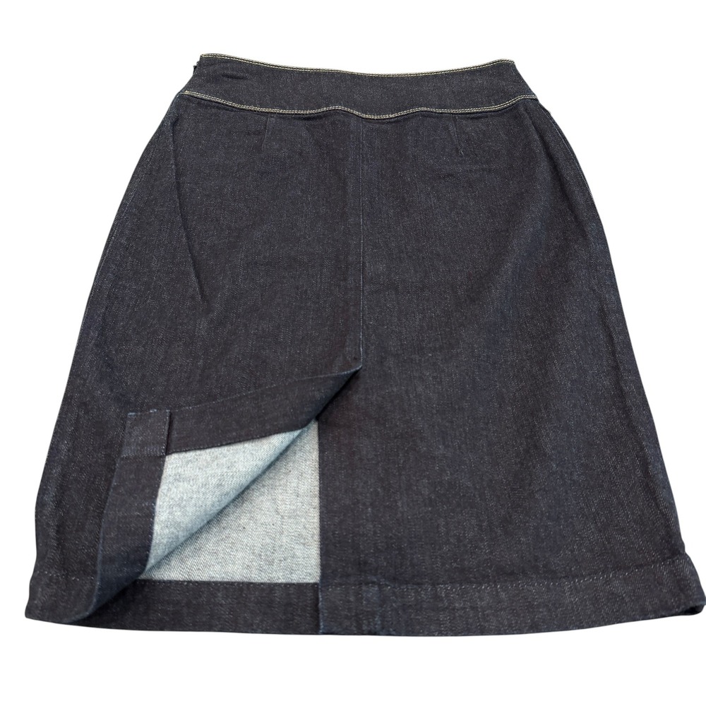 Lauren Ralph Lauren Denim Pencil Skirt 6 Dark Wash Capsule Chic Elevated Basics - Picture 9 of 12
